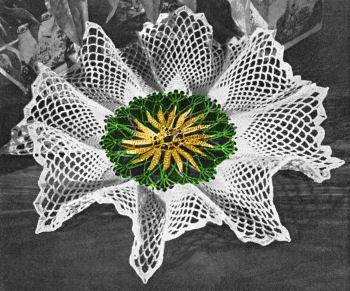 Pineapple Ruffles Doily Crochet Pattern 13-15"