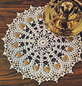 Beaded Pineapple Doily Crochet Pattern 14.75"