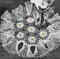 Daisy Ruffle Doily Crochet Pattern 24"