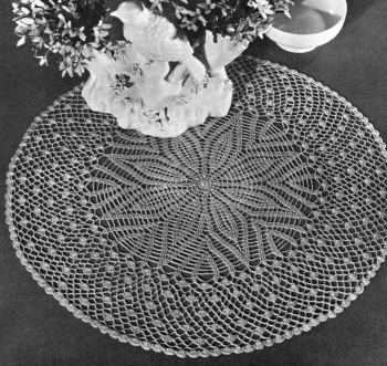 Midsummer Moon Round Doily Crochet Pattern 13"