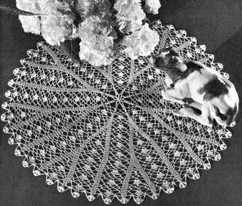 Willow Wand Round Doily Crochet Pattern 16.5"