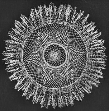 Sea Spray Ruffled Doily Crochet Pattern 22"