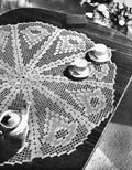 Circular Cloth Centerpiece Doily Filet Crochet Pattern 36"
