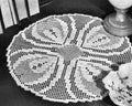 Heart's Ease Doily Filet Crochet Pattern 14"