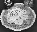 Rose O' Summer Flower Doily Filet Crochet Pattern 11.5"