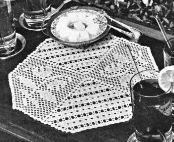 Two-in-One Doily Filet Crochet Pattern 12"