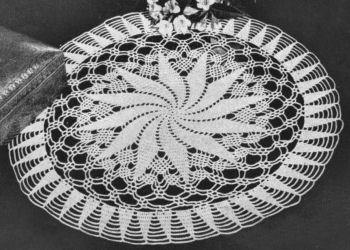 Whirl-A-Way Doily Crochet Pattern 17"