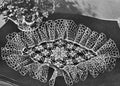 Oval Diamond Ruffled Doily Crochet Pattern 11x18"