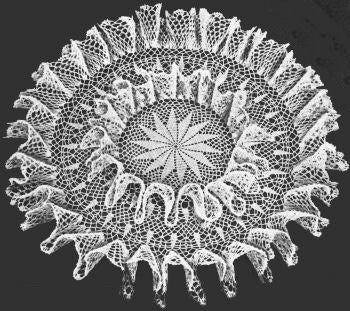 Double Ruffle Doily Crochet Pattern 12.5"