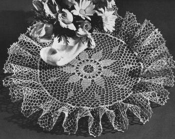 Shooting Star Ruffle Doily Crochet Pattern 15"