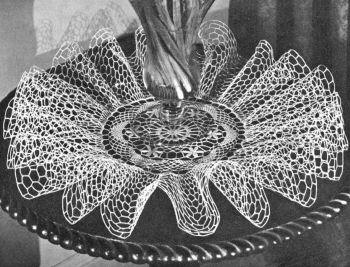 Zephyr Ruffled Doily Crochet Pattern 18"