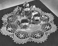 Scallop Edge Linen Doily Crochet Pattern 13 1/2"