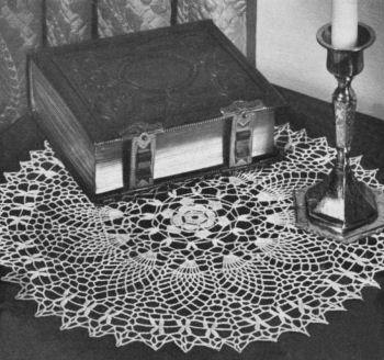 Pineapple Doily Crochet Pattern 11.5"
