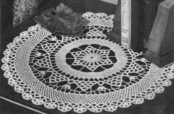 Cluster Edge Doily Crochet Pattern 16"