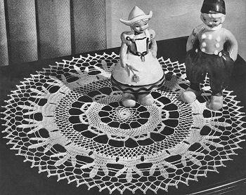 Tulips Doily Crochet Pattern 16"