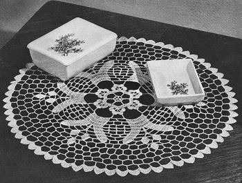 Spray Doily Crochet Pattern 13 1/2"
