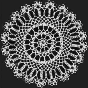 Doily with Scalloped Edge Doily Crochet Pattern 8"