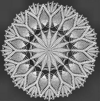 Geometric Star & Pineapple Doily Crochet Pattern 17" & 12"
