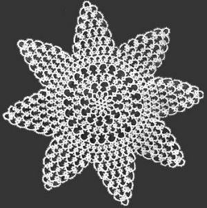 Star Doily Tatting Pattern 12"