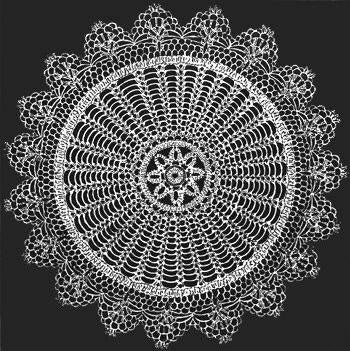 Wagon Wheel Doily Crochet Pattern 18"