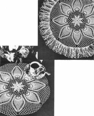 Pineapple Doily with or without Ruffle Crochet Pattern