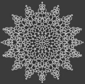Star Doily Tatting Pattern 11.5"