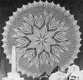 Crocus Cluster Doily Crochet Pattern 14"