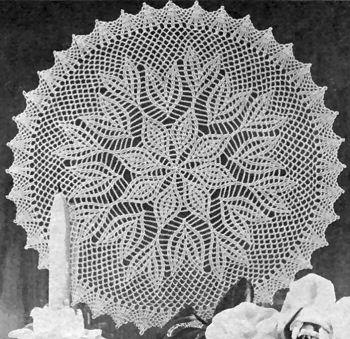 Crocus Cluster Doily Crochet Pattern 14"