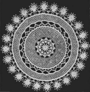 Daisy Doily Crochet Pattern 13 1/2"