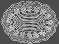 Monkey Lace Oval Doily Crochet Pattern 17.5x13"