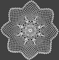 Rose Centre Octagon Doily Irish Crochet Pattern 14"