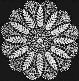 Round Wheat Doily Crochet Pattern 15.5"