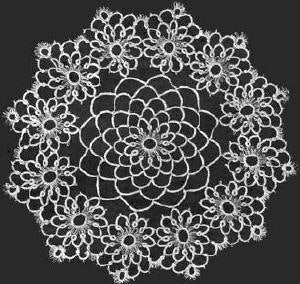 Lacy Doily Tatting Pattern 9"