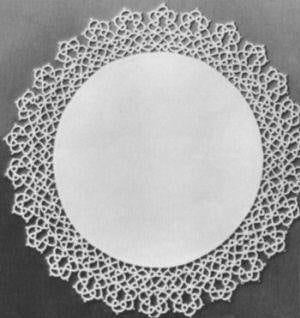 Round Linen Doily Tatting Pattern 11"