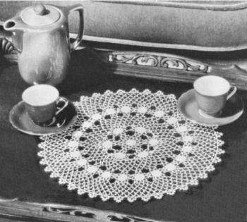 Irish Crochet Round Doily Crochet Pattern 12.5"