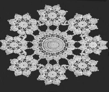 Picot Motif Doily Crochet Pattern 14"