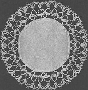 Round Linen Doily Tatting Pattern 6 3/4"