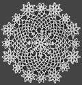 Doily with Beads Tatting Pattern 10.25"