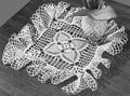 Pineapple Trellis Square Ruffled Doily Crochet Pattern 8 1/2"