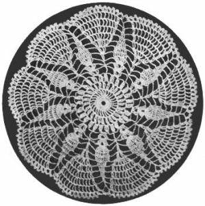 Leaf Doily Crochet Pattern 9"