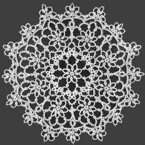 Round Doily Tatting Pattern 9"