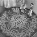 Round Centerpiece Doily or Coffee Table Mat Knitting Pattern 23 1/2"