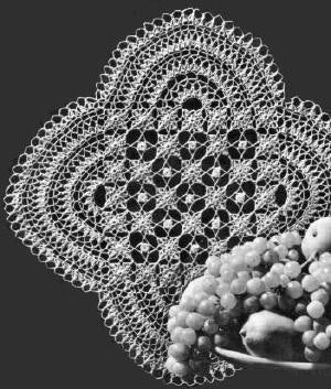 Sultan's Garden Doily Crochet Pattern 17"