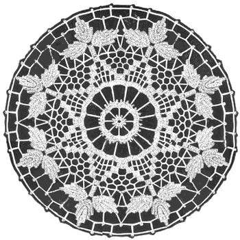 Lacy Leaf Doily Crochet Pattern 13"