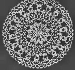 Clover Round Doily Tatting Pattern 8.5"