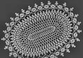 Oval Doily Tatting Pattern 11.25x8.5"