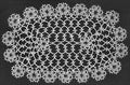 Oval Doily with Motifs Edge Tatting Pattern 11x7.5"