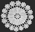 Flower-Edged Doily Crochet Pattern 8"