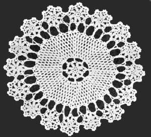 Flower-Edged Doily Crochet Pattern 8"