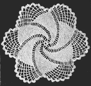 Pinwheel Doily Crochet Pattern 11"